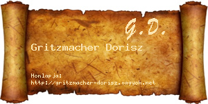 Gritzmacher Dorisz névjegykártya